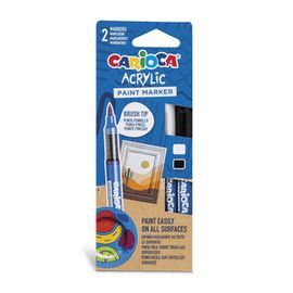 ROTULADOR CARIOCA ACRILICO 2 UNIDADES BLANCO Y NEG