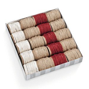 CAJA 20 OVILLOS CORDON REGALO 9668 3 MT BLANCO ROJ