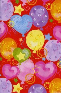 BOBINA PAPEL TODO AÑO 31CM PAPEL RASO DISEÑO GLOBO