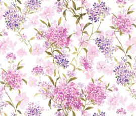 PAPEL REGALO BOBINA 31CMS FLORES LILA