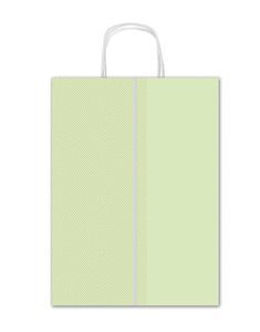 BOLSA REGALO ASA RETORCIDA LUNARES VERDE Y KRAFT 2