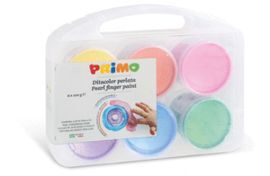 PINTURA DEDOS 100 G 6 COLORES NACARADOS
