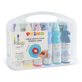 MALETIN PINTURA PARA VIDRIO 75 ML 6 COLORES SURTID