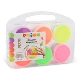 PINTURA DEDOS 100 G 6 COLORES FLUOR