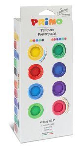 TEMPERA PREMEZCLADA 25 ML 12 COLORES SURTIDOS