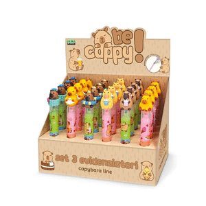 EXPOSITOR 24 SETS MINI MARCADORES CAPYBARA SURTIDO