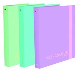 CARPETA 4 ANILLAS 30 MM KEEP PASTEL COLORES SURTID