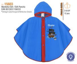 CHUBASQUERO INFANTIL PIRATAS 3-6 AÑOS