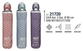 PARAGUAS MUJER PLEGABLE 54/8 AUT ESTAMPADO BORDE P