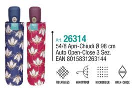 PARAGUAS MUJER PLEGABLE 54/8 AUT ABRE-CIERRA FLORE