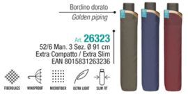 PARAGUAS MUJER PLEGABLE 52/6 MAN. LISO