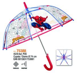 PARAGUAS INFANTIL 45/8 AUT TRANSPARENTE CUPULA SPI