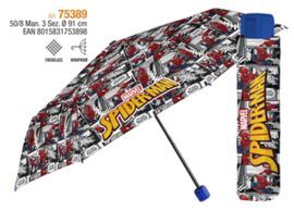 PARAGUAS INFANTIL PLEGABLE 50/8 MANUAL SPIDERMAN C
