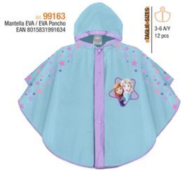 CHUBASQUERO FROZEN II 3-6 AÑOS AZUL TURQUESA