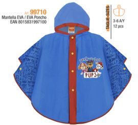 PONCHO IMPERMEABLE PAW PATROL