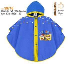 CHUBASQUERO PATRULLA CANINA 3-6 AÑOS AZUL