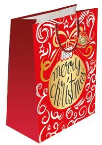 BOLSA REGALO NAVIDAD CON ETIQUETA DISEÑOS SURTIDOS