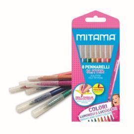 ROTULADORES TRIANGULARES SUPER GLITTER 8 COLORES