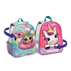 MOCHILA MITAMA SPINNY NIÑA REVERSIBLE UNI FLAMINGO