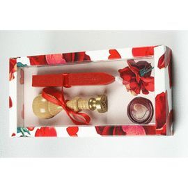 SET LACRE SELLO CORAZON + 1 BARRA ROJA