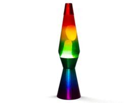 LAMPARA DE LAVA DEL ARCO IRIS ROJO Y VERDE