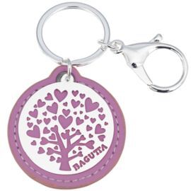 LLAVERO CORAZONES ARBOL DE LAVIDA-ROSA