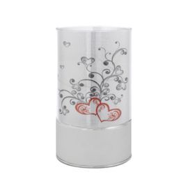 LAMPARA DE CRISTAL H. 15 CORAZONES