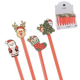 EXPOSITOR 48 BOLIGRAFOS PAPA NOEL SURTIDOS