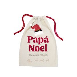BOLSA ALGODON PAPA NOEL SURTIDAS