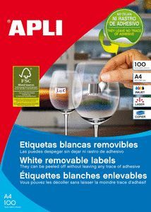 ETIQUETAS APLI 3052 ADHESIVAS REMOVIBLES 36,8 X 23