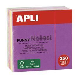 NOTAS ADHESIVAS 51X51MM MINI-CUBO 250 HOJAS COLORE