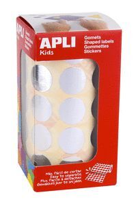 ROLLO GOMETS REDONDOS Ø 20 MM METALIZADOS PLATA