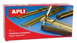 C/50 FASTENER COMPLETO DORADO APLI