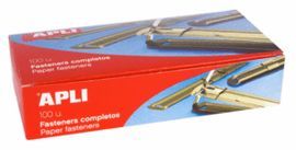 FASTENER COMPLETO DORADO C/100