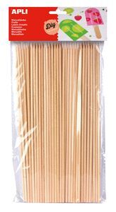 PALOS PINCHO DE MADERA 200X3 NATURAL 50 UNIDADES
