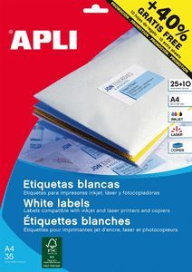 ETIQUETAS BLANCAS ILC 40 MM 25 HOJAS A4
