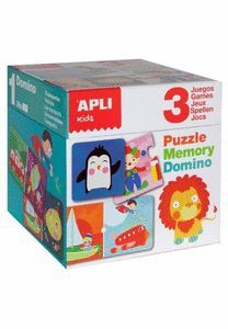 SET APLI PUZLE MEMORY Y DOMINO GAMES 3 UNID
