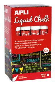 ROTULADOR TIZA LIQUIDA PUNTA REDONDA 5,5 MM BLANCO