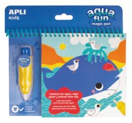 BLOC COLOREAR PINCEL AGUA MARINO 6 HOJAS