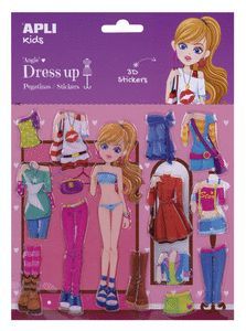 BOLSA PEGATINAS REMOVIBLES DRESS UP CON ESCENARIO