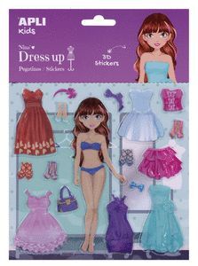 BOLSA PEGATINAS REMOVIBLES DRESS UP CON ESCENARIO