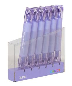 MARCADOR DOBLE PUNTA LILA CANDY 6 UNIDADES