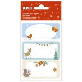 ETIQUETAS NAVIDAD ARDILLA 9 UNIDADES SURTIDAS