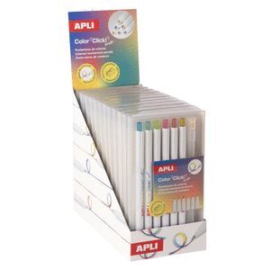 EXPOSITOR 12 PACK PORTAMINAS COLOR CLICK RAINBOW S