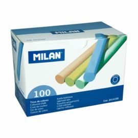 TIZA MILAN C/100 COLORES SURTIDOS LIBRE TODO TIPO