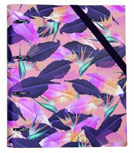 CARPETA DE ANILLAS CON 100 HOJAS TROPICAL