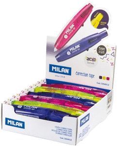 CINTA CORRECTORA MILAN CON PULSADOR 5 MM X 6 M ACI