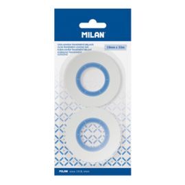 BLISTER 2 CINTAS ADHESIVAS TRANSPARENTES BRILLANTE