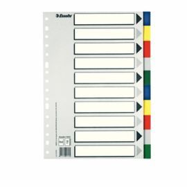 SEPARADORES FOLIO COLORES ELITE - JUEGO/10 MULTITALADRO