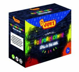 TEMPERA JOVI 504 FLUORESCENTE C/4 COLORES SURTIDOS